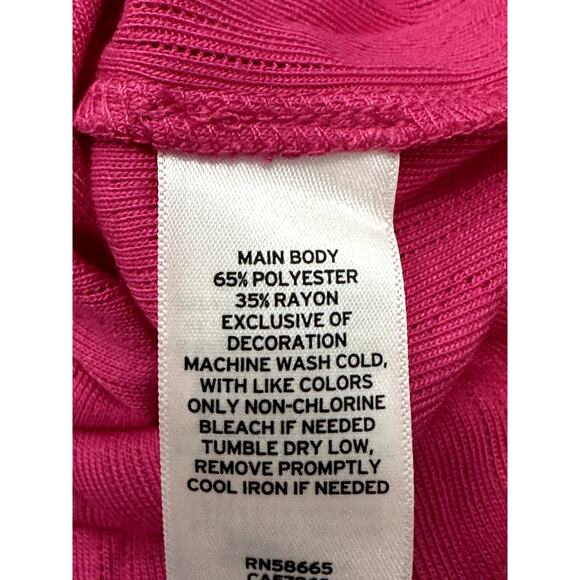 BP Crop Top Sleeveless Ribbed Material Lace Straps Eye Catching Hot Pink W S NWT - Picture 9 of 9